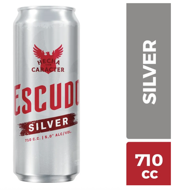 Cerveza Escudo Silver Latón 710cc
